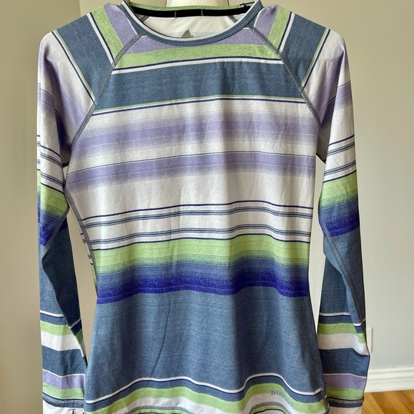 Burton women's size small striped long sleeve layer climate control comfort - Picture 13 of 14